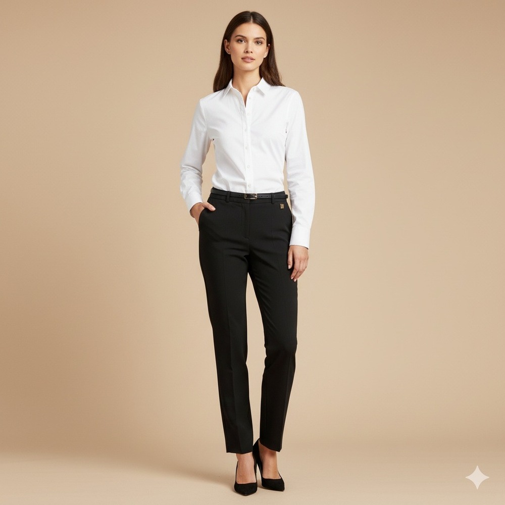Karl Lagerfeld Paris Women's Size 8 Slim Fit Pants Black L7XK7240